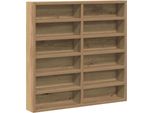 Vidaxl Vetrina Con Ripiano Rovere Artigianale 60 X 8,5 X 58 Cm Materiale A Base Di Legno
