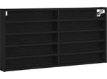 Vidaxl Vetrina Look Rovere Nero 100 X 8,5 X 50 Cm Materiale In Legno