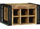 Vidaxl Portabottiglie 2 Pezzi 46 X 35 X 27,5 Cm In Legno Massiccio Mango