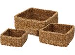 Set Di Cesti In Seagrass Quadrati (3 Pezzi, Naturale)