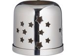 Portacandela D'argento Per Tea Light Con Stelle (8X8,5 Cm), Più Piccolo
