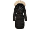 Marikoo Damen Langer Winterjacke Stepp Parka Mit Abnehmbarer Kapuze Schneesternchen