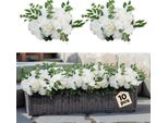 Vevor Fiori Artificiali, 10 Pezzi, Diametro 450 Mm, Rose Bianche, Palline Di Fiori, Bouquet Di Composizioni Floreali Artificiali Per Centrotavola Di Matrimonio, Decorazioni Da Tavola Per La Casa