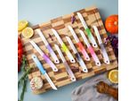 1 Pezzo Coltello Da Cucina Da 18 Cm Con Manico Ergonomico - Versatile E Facile Da Pulire. Colore Rosso