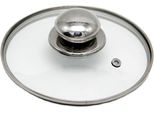 Coperchio Universale Michelino In Vetro ø16 Cm Con Uscita Vapore E Pomolo In Acciaio Inox