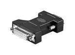 Goobay 68029 Adattatore Analogico Dvi/Vga, Nichelato, Presa DVI-I Dual-Link (24+5 Pin), Nero - Presa DVI-I Dual-Link (24+5 Pin) > Spina Vga (15 Pin)