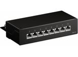 Goobay Pannello Patch Mini/Desktop Cat 6/STP Schermato 8 Porte Nero (In Blocco)