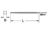 Lima Quadrata Ks Tools - Senza Maniche - Bastarda - 150 Mm - 161.0324