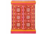 Credenza In Legno Massiccio Rosa Mango Dipinta A Mano
