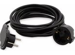 Rev Prolunga Per Contatti Di Terra Smart, Con Spina Piatta, 5 M, Nero