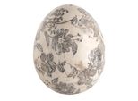 Uovo Di Clayre & Eef Ø 9X12 Cm Fiori Di Ceramica Grigio Beige