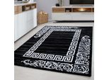Tappeto Miami A Pelo Corto Rettangolare 160X230Cm Nero 6620