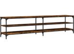 Mobile Tv Vidaxl Rovere Fumé 200X30X50 Cm Materiale A Base Di Legno E Metallo