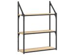 Scaffale A Muro 3 Scomparti Rovere Sonoma 60X21X78,5 Cm Materiale A Base Di Legno