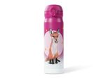 Awave® La Scuola Degli Animali Magici Bottiglia Per Bere 380 Ml In Acciaio Inox Rosso Bacca, Rabbat