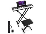 Costway 61 Tastiere Di Pianoforte Elettrico, Tastiera Digitale Con Supporto E Sgabello, Bluetooth Midi, Set Di Pianoforte Digitale Elettronico