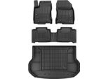 Set Di Tappetini E Fodere Per Il Bagagliaio Omac Per Lexus Nx 2014-2025 In Gomma Nera 4X