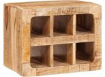 Vidaxl Portabottiglie Da Parete Marrone 44 X 30 X 35 Cm In Legno Massiccio Di Mango