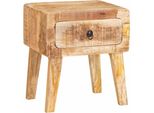 Vidaxl Tavolini Con Anta Brown 40 X 32 X 46 Cm In Legno Massiccio Di Mango