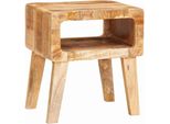 Vidaxl Tavolini Con Ripiano Marrone 40 X 32 X 46 Cm In Legno Massiccio Di Mango