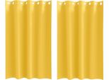 Vidaxl Tende Oscuranti Con Anelli 2 Pezzi Giallo Senape 175 X 140 Cm