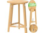 Casaria® Tavolo Alto Pieghevole In Legno Massiccio 78X111Cm Tavolino Da Bistrot Festa Giardino Tavolino