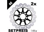Set Di Dischi Freno Galfer 2X DF320CW Wave® Flottante Anteriore 320X5Mm Per Suzuki GSX-R Hayabusa Tl S R Gsx 600 - 1400 Ccm Anno 1996 - 2010