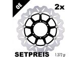 Set Di Dischi Freno Galfer 2X DF068CW Wave® Flottanti Anteriori 320X5Mm Per Honda Vfr F Vtr SP-2 SP-1 Cbr Rr Fireblade 1000 / 1200 Cc Anno 2000 - 2013