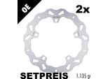 Set Di Dischi Freno Galfer 2X DF707W Wave® Rigido Anteriore 320X4,5Mm Per Bmw K R S Gt Gtl Abs St Rs HP2 Megamoto Rt Lt Integrale 800 - 1600 Ccm Anno 1999 - 2025