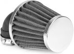 Filtro Aria Tnt In Acciaio A Maglia Cromata, Angolato A 90 Gradi, Attacco 28 / 35 Mm