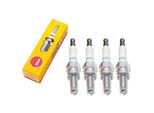Set Di Candele Ngk 4X CR9EB Con Soppressione Delle Interferenze, Filettatura Lunga 19,0 Mm Ø 10,0 Mm Esagono 16,0 Mm, Distanza Tra Gli Elettrodi 0,75 Mm, Potere Calorifico 9, Dado Di Collegamento Sae Fisso, 6955