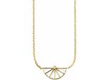 Cai Collana In Argento Sterling 925/- 39+3 Cm Zirconi Gialli E Bianchi 135250136-42