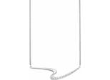 Cai Collana In Argento Sterling 925/- 42+3 Cm Topazio Bianco 132250456-45