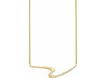 Cai Collana In Argento Sterling 925/- 42+3 Cm Topazio Giallo 132250455-45