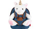 Perletti Zaino Di Peluche Unicorno Tiara Blu Blu Taglia Unica
