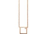 Cai Collana In Argento Sterling 925/- 39+4 Cm Zirconi Rossi E Bianchi 273250118-44