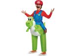 Costume Nintendo Gonfiabile Da Super Mario E Yoshi A Cavalcioni Per Bambini, Colorato