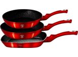 Berlinger Haus Set Di 3 Teglie In Granito 20/24/28Cm Metallic Line Burgundy BH1289N