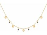Cai Collana In Argento Sterling 925/- 40+5 Cm Ematite Gialla 274250049-45