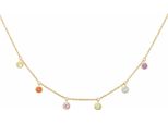 Cai Collana In Argento Sterling 925/- 40+5 Cm Zirconi Gialli E Bianchi 274250053-45