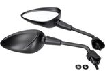 Set Specchietti M8 Corti, Nero Opaco Per Vespa Gts Hpe, Sprint, Primavera