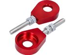Set Tenditore Ruota / Tendicatena Alluminio Anodizzato Rosso 12 Mm