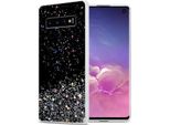 Cadorabo Custodia Per Samsung Galaxy S10 Plus Cover Protettiva In Nero Custodia Per Telefono Cellulare Tpu Custodia Glitter Cover Glitter