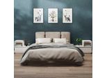 Comodini 2 Pz. Bianco 60X34X51 Cm In Legno Di Pino Massiccio