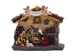 Decorazione Magichome Natale, Presepe, 21 Led Bianco Caldo, 3Xaa, Interno, 36X15X29 Cm