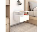 Comodino Sospeso Bianco 40X31X27 Cm Materiale Legno