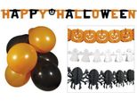 Simpatico Set Di Decorazioni Per La Festa Di Halloween 14 Pezzi Arancio-Bianco-Nero - Taglia Unica
