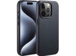 Custodia Per Iphone 15 Pro - Vera Pelle - Custodia Rigida/Cover Accezz - Nero