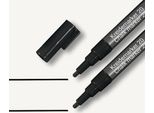 Sigel BA177 Pennarello A Gesso 20 - Punta Tonda 1-2 Mm, Nero, 2 Pezzi