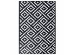 Vidaxl Tappeto Per Esterni Arakil Bianco E Nero 140X200 Cm Pp